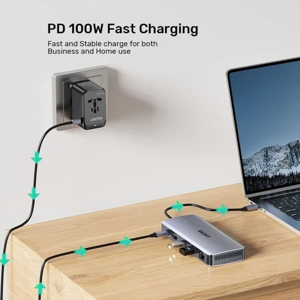 USB-keskitin Unitek D1120A01 100 W