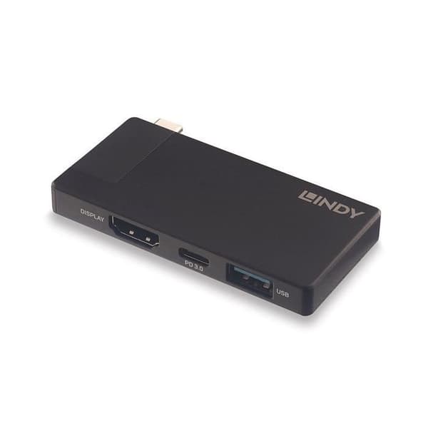 Lindy DST-Micro USB-C dockningsstation för bärbar dator - svart - TU