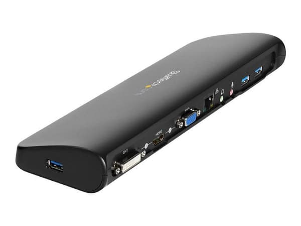 USB 3.0 dockningsstation - STARTECH.COM - Dubbel skärm - HDMI och DVI/VGA - GbE och ljud