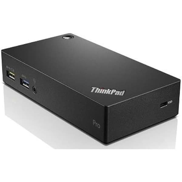 Lenovo ThinkPad USB 3.0 Pro Dock EU USB 3.0 (3.1 Gen 1) Typ-A Svart - Dockningsstationer (trådbunden, USB 3.0 (3.1 Gen 1) Typ-A, 3.5