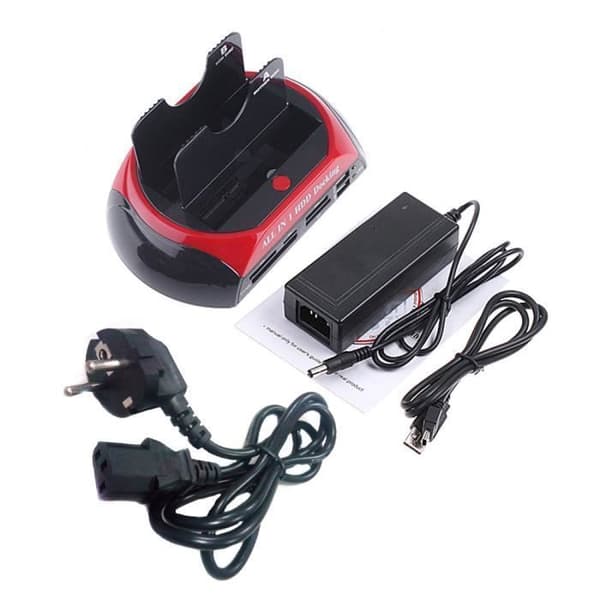 2,5" 3,5" SATA/IDE HDD 2-dockningsstation e-SATA Hub