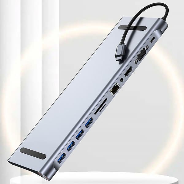 11-i-1 USB-C dockningsstation – förbättra din arbetsyta med utökade anslutningsmöjligheter