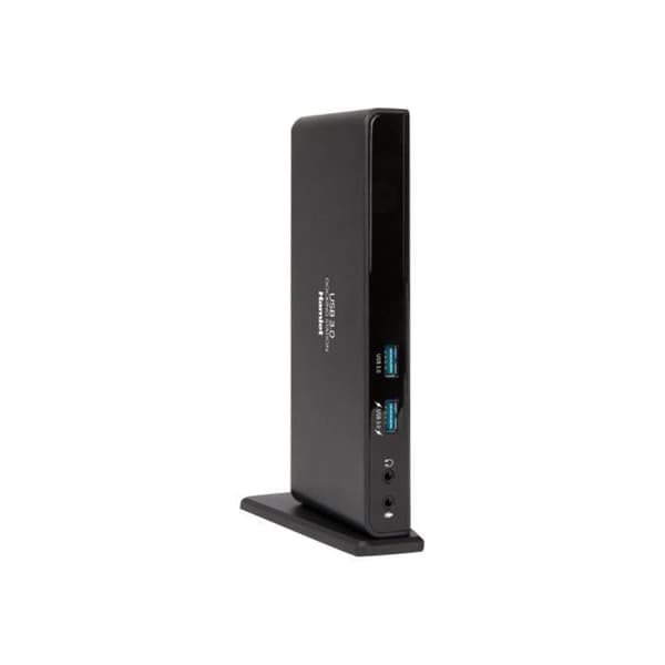 Dockningsstation - Hamlet - HDOCKS300 - Dubbel DVI/HDMI-skärm - 6 USB-portar - Inbyggd LAN och ljud