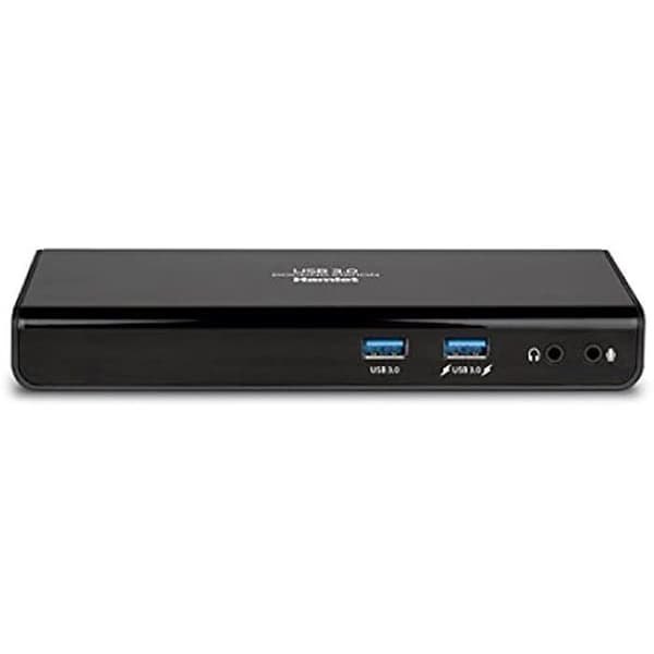 Humblet - HDOCKS300TC - Lägg till 2 video utgångar - USB 3.0 (3.1 Gen 1) Typ-A - Svart