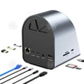 Miniatyrbild 1 av 4: INN Dockningsstation 11 i 1 USB C-adapter med 15W trådlös laddning TYPE-C till HDMI+USB3.0x3+USB-C+RJ45 Gigabit+PD100W+AV