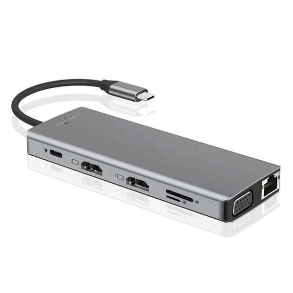 Multifunktionsdockningsstation - TD® - 12 i 1 - Ultra HD 4K - Trippel skärm - USB 3.0-portar
