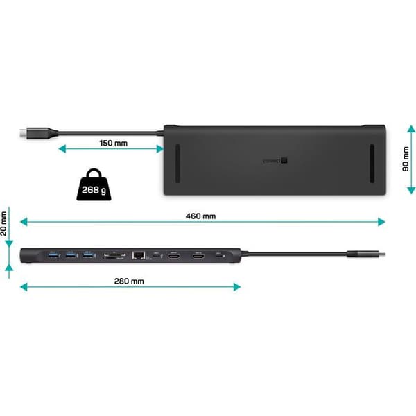 CONNECT IT CHU-9010-AN 11i1, anthracit