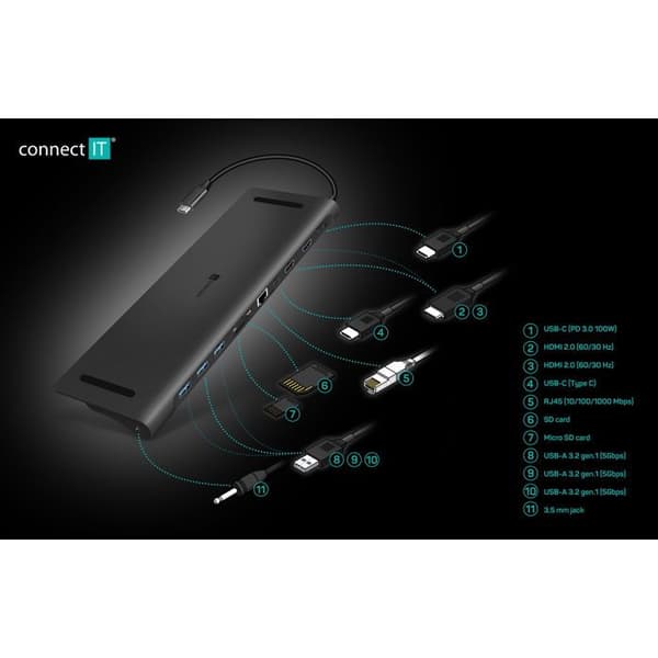 CONNECT IT CHU-9010-AN 11i1, anthracit