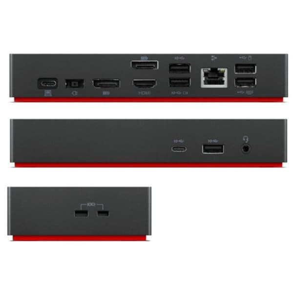 Station för anslutning - LENOVO - 135W Universal Dock - USB-C - Kompatibel med ThinkPad - Svart