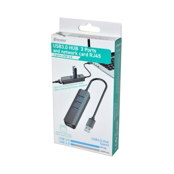 USB-HUB Vakoss TC-4502X Grå
