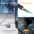 Miniatyrbild 2 av 4: INN USB 3.0 9-i-1 HDMI 4K Hub Station med LAN100M Snabbladdning PD 100 W Hög hastighetsläsning Adapter
