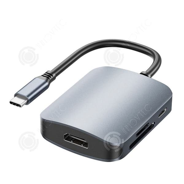 INN USB 3.0 Typ-C 6-i-1 5 Gbit/s HDMI 4K 30 Hz PD 100W SD/TF läsare Multifunktionsadapter
