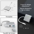 Miniatyrbild 2 av 4: INN USB 3.0 Typ-C 3-i-1 HDMI 4K PD 100W Ingen drivrutin krävs Multifunktionell användning Hub-adapter