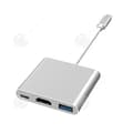 Miniatyrbild 1 av 4: INN USB 3.0 Typ-C 3-i-1 HDMI 4K PD 100W Ingen drivrutin krävs Multifunktionell användning Hub-adapter