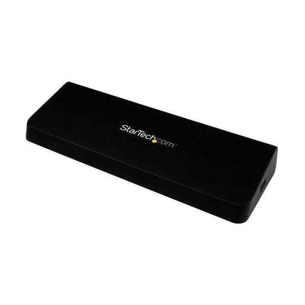 USB 3.0 dockningsstation - STARTECH.COM - DisplayPort 4K - 2 videoutgångar HDMI/DP - GbE-port - Svart