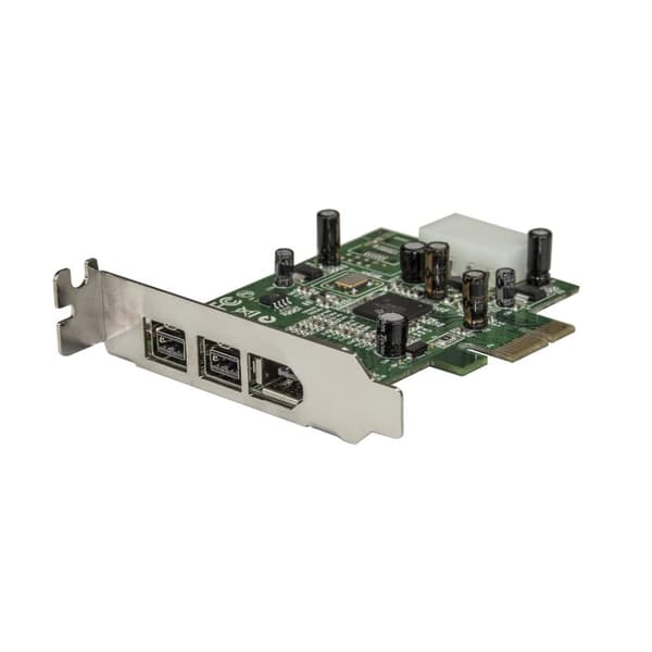 StarTech.com 3-portar 800+400 FireWire PCI Express-gränssnitt lågprofilkombinationskort - PCIe 3-portars FireWire-kort - PCI-e 1 x Firewire 400 1394A Grön