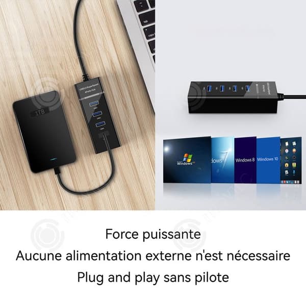 INN USB 3.0 5 Gbps HUB 4 i 1 Dataöverföring med hög hastighet Multifunktionell användning Hubsadapter