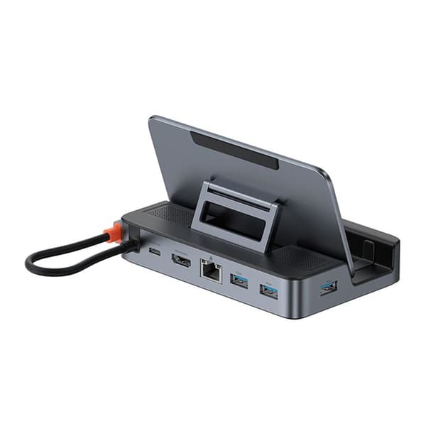 Dockningsstation 5 Gbit/s, 4K vid 60 Hz, PD100W, Ethernet - Serie Baseus GamerX (B00052900811-00) - Svart