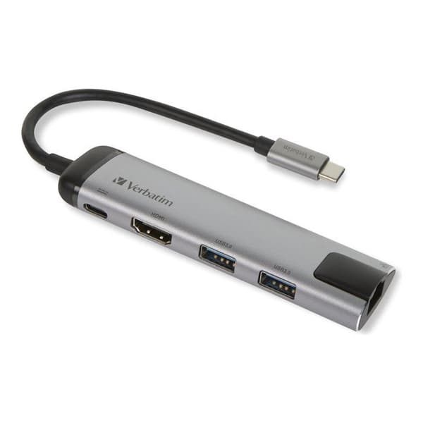 Dockningsstation - VERBATIM - USB-C - HDMI - GigE - 128 Go flashminne - 64 Go lagring