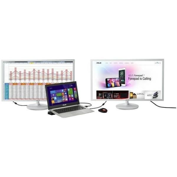 ASUS HZ-3B USB Typ C dockningsstation för bärbar dator - 65 W - 4 x USB-portar - 4 xUSB 3.0 - Nätverk (RJ-45) - HDMI - DVI