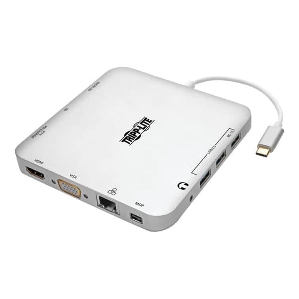 Dockningsstation - Tripp Lite - Tripp Lite USB C Laptop Dockningsstation med mDP, HDMI, VGA, GbE, 4K 30 Hz, Thunderbolt 3 - USB-A