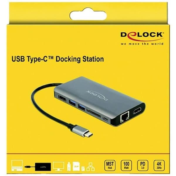 Delock 87683 USB-C dockningsstation Lämplig för märken (dockningsstationer för bärbara datorer): universal