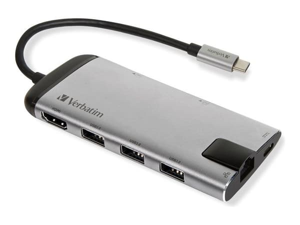 Dockningsstation - VERBATIM - USB-C - HDMI - GigE - Svart - Bärbara datorer