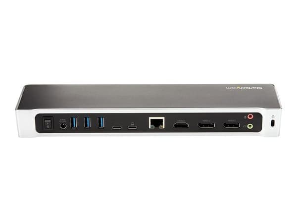4K Triple Display USB-C dockningsstation för bärbar dator - STARTECH.COM - 2x DP 1x HDMI - Strömförsörjning