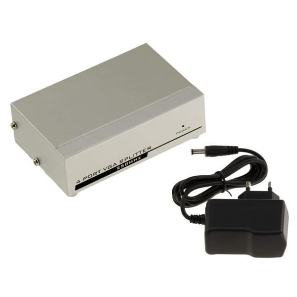 4 Port VGA Splitter - 250MHz - Visa bilden av en PC på 4 skärmar samtidigt