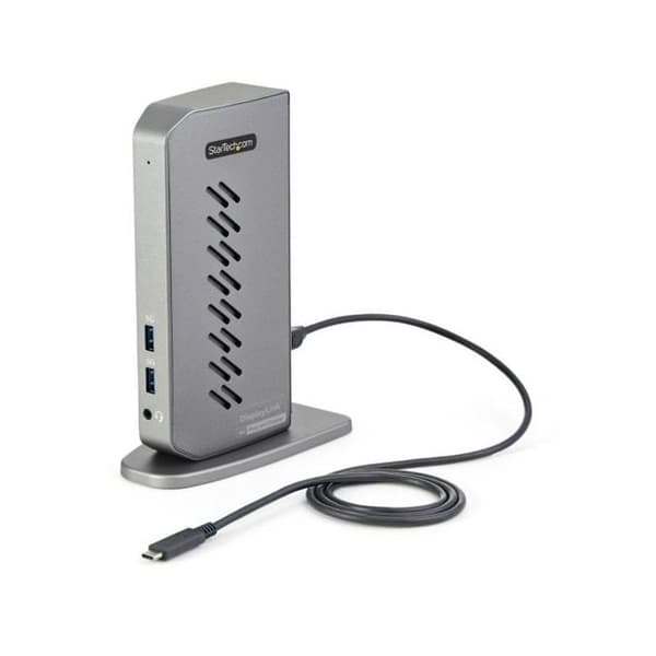 USB-hub - Startech - DK30A2DHUUE - 6 portar USB A - 1 portar RJ-45 - Svart