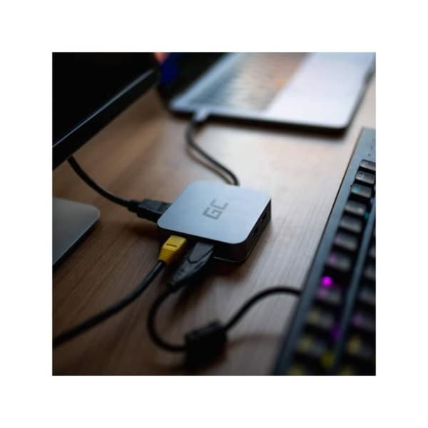 Green Cell 6 i 1 USB-C Adapter HUB Dockningsstation
