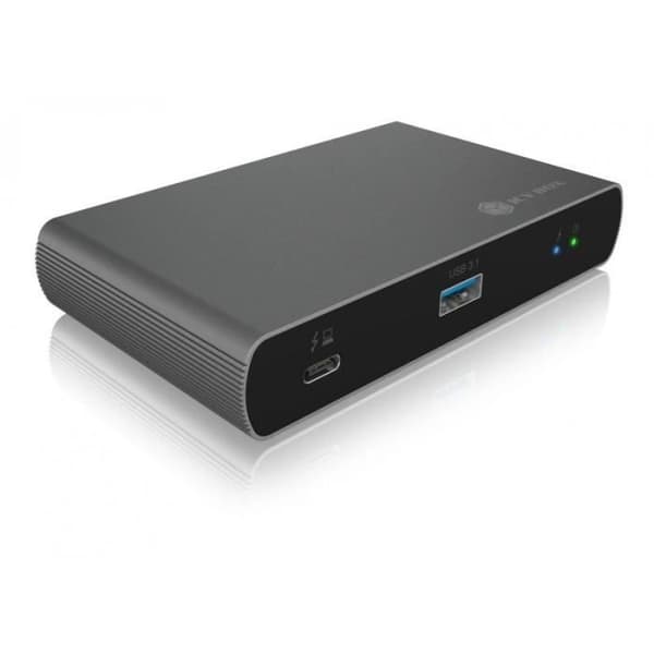 Dock Thunderbolt 4 - IcyBox - ICY BOX - 5-i-1 - 2 Videoutgångar 4k 60Hz - USB-C, USB 3.2 Gen