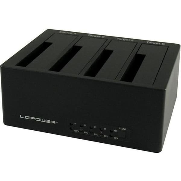 Extern hårddisk - LC-Power - LC-DOCK-U3-4B - USB 3.0 Type-A - 5 Gbit/s - Svart