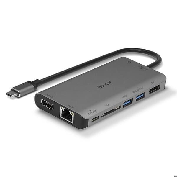 USB-C dockningsstation - LINDY - 43323 - Kompakt - Multifunktionell - Universal