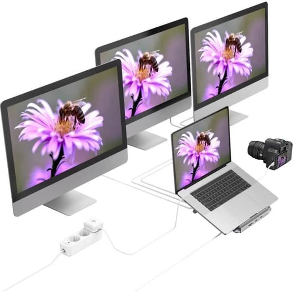 Hama 00200106 USB-C dockningsstation Lämplig för märken (dockningsstationer för bärbara datorer): universaldriven