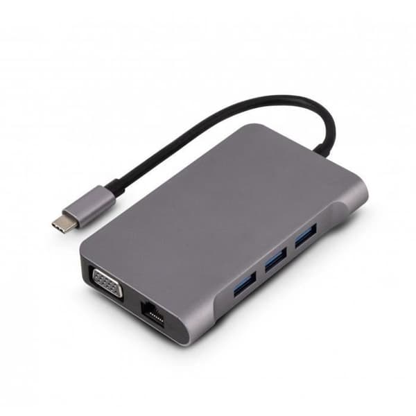 Urban Factory USB Hub 10 i 1 MULTI SCREEN USB-C HUB 100 W