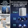 Miniatyrbild 3 av 4: INN Smarthub station för 13 i 1 USB/USB-C/Typ-C/4K30Hz/1080P/Ljud/SD/TF/ nätverkskabel med gigabit ethernet.