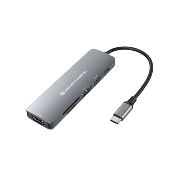USB-HUB Conceptronic 110517507201 Grå