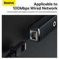 Miniatyrbild 2 av 6: USB-A till RJ45 LAN-portadapter 100Mbps-Svart-WKQX000001