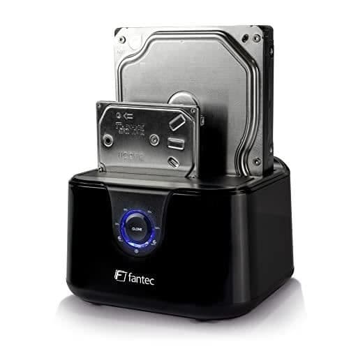 Uppställningsstation - FANTEC - DS-X2U3 - USB 3.0 - Klonfunktion 1:1 - Snabb byta av disk