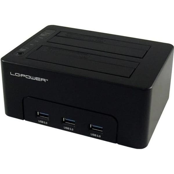 LC-Power LC-DOCK-U3-HUB, Hårddisk, SSD, SATA, Serial ATA II, Serial ATA III, 2.5,3.5", USB 3.0 (3.1 Gen 1) Typ-B, 5 Gbit-s, Svart
