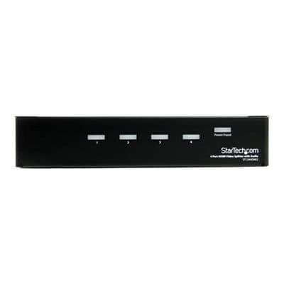 4 Port High Speed HDMI Video Splitter och Signal Booster med ljud - STARTECH.COM