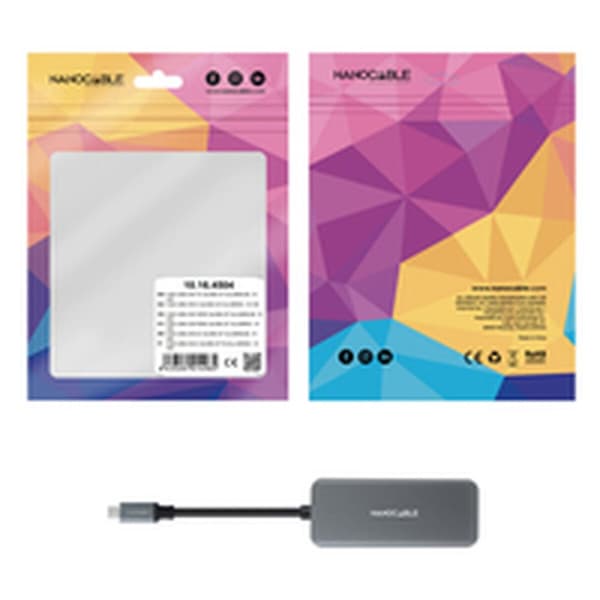 USB-HUB NANOCABLE 10.16.4504 Grå