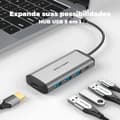 Miniatyrbild 2 av 2: Dockningsstation - VENTION - Typ C för HDMI - 3 USB 3.0-portar - 0,15 m PD - Metallic grå
