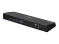 Miniatyrbild 3 av 3: USB 3.0 dockningsstation - STARTECH.COM - DisplayPort 4K - 2 videoutgångar HDMI/DP - GbE-port - Svart