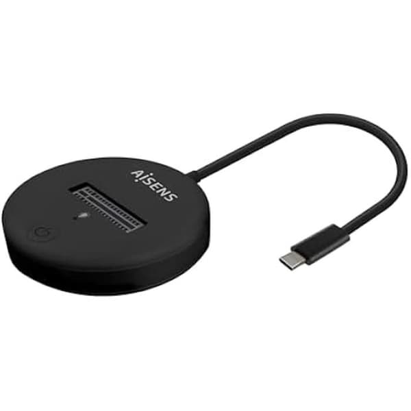 AISENS - ASUC-M2D013-BK - USB-C Dock M.2 (NGFF) Asuc-M2D013-Bk SATA/NVMe A USB3.1 Gen2, svart Svart