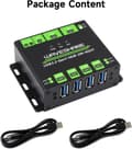 Miniatyrbillede 7 af 9: Industriel USB HUB til 2 computere til 4 USB 3.2-porte, skiftbar, monterbar, kompatibel med Windows Linux Mac