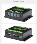 Miniatyrbillede 2 af 9: Industriel USB HUB til 2 computere til 4 USB 3.2-porte, skiftbar, monterbar, kompatibel med Windows Linux Mac