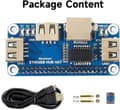 Miniatyrbillede 1 af 3: Waveshare Ethernet/USB HUB HAT for Raspberry Pi with 1x RJ45 Ethernet Port and 3X USB Ports Compatible with USB 2.0/1.1 Fits The Zero/Zero W/Zero WH
