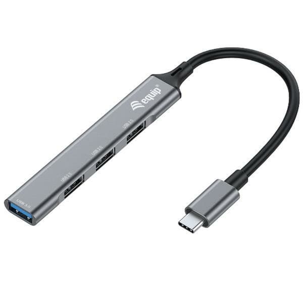 USB-C HUB 4 Portar Equip 12896107101 Aluminium
